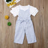 Striped Overall and Shirt Set
