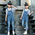 Distressed Jean Overalls